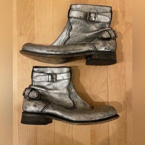 Sendra Bomb Metallic Western Ankle Booties